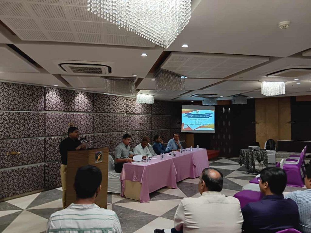 Youth members attending the Second Sneh Milan organized by Dariyapuri Sthanakwasi Jain Samiti at Hotel Pragati The Grand, Ahmedabad.